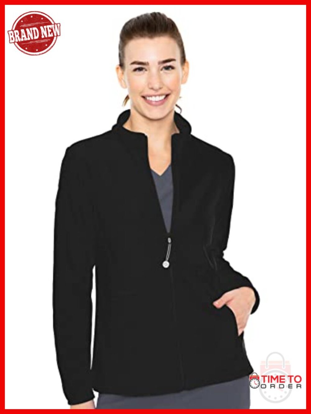 Performance Fleece Jacket with 4 Pockets 2-Way Stretch